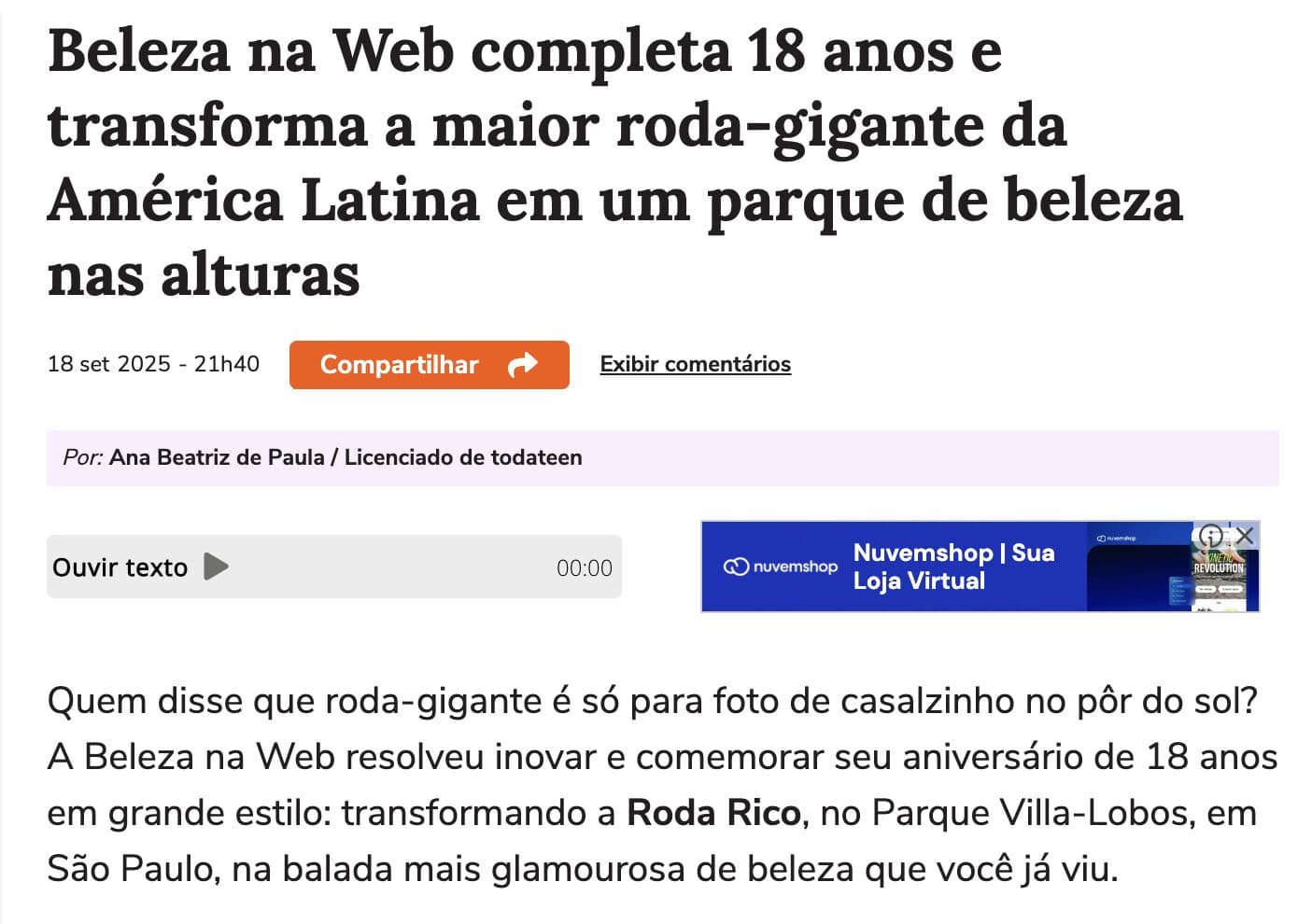 Grupo Boticário: Beleza na Web 18th Anniversary — galeria