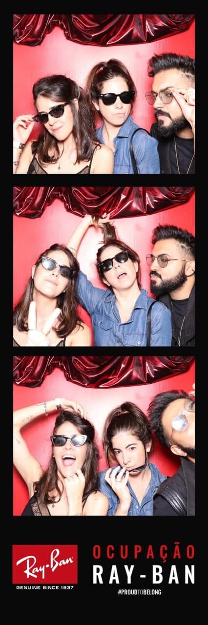 Tira de fotobox do evento Ray-Ban