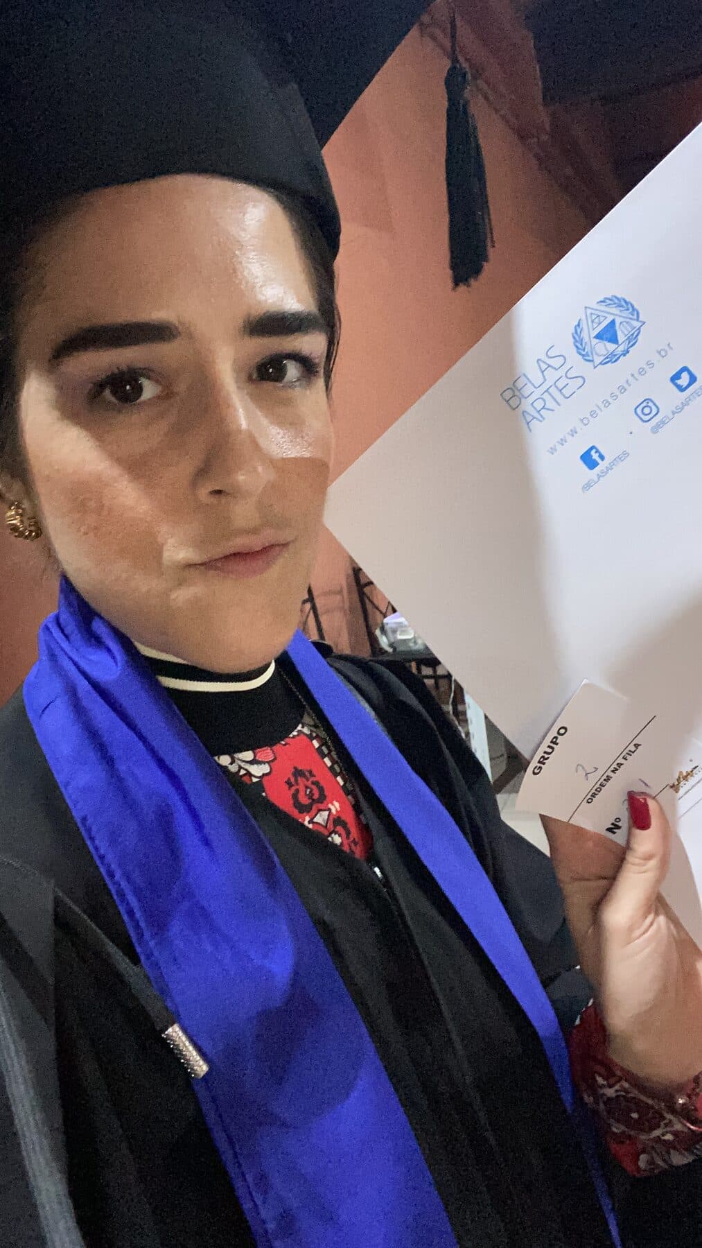 Formatura de Giorgia na Belas Artes
